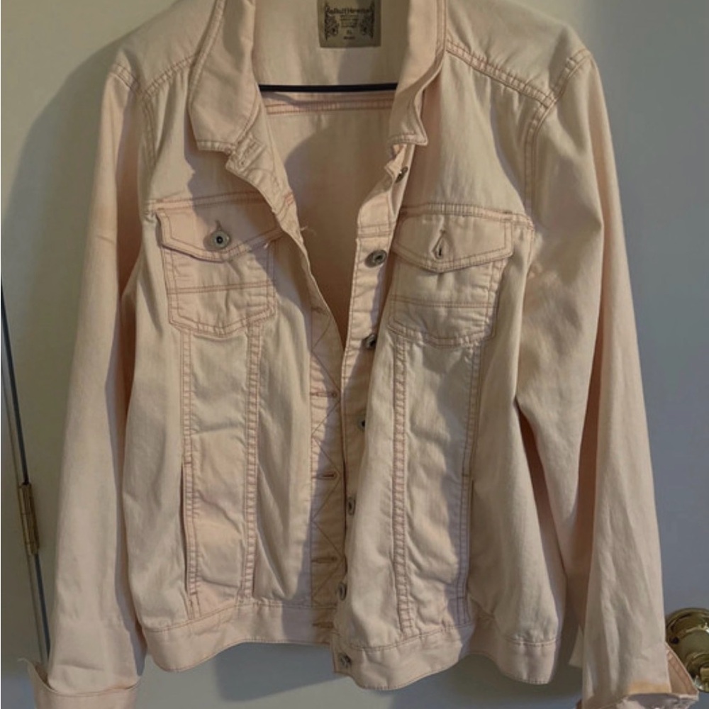 Ruff Hewn Light Pink Denim Jacket